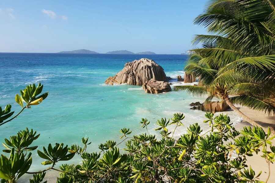 Praia em Seychelles