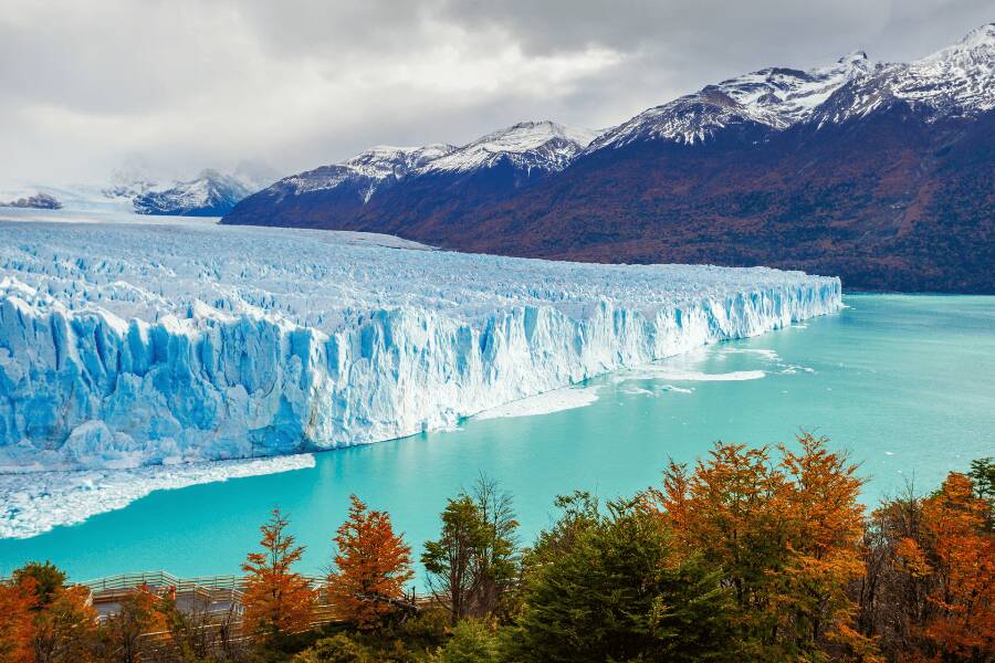 Vista panorâmica do Glaciar Perito Moreno na Patagónia argentina.