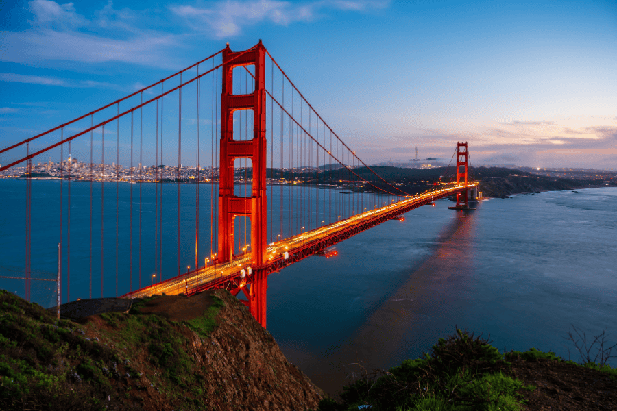 Ponte Golden Gate em San Francisco, ponto de partida para um roteiro na Costa Oeste dos EUA.